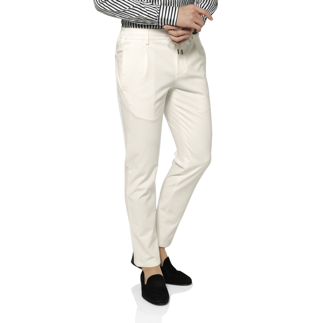 BERNARDO GIUSTI＜ベルナルド ジュスティ＞ ジャージー素材ストレッチパンツ