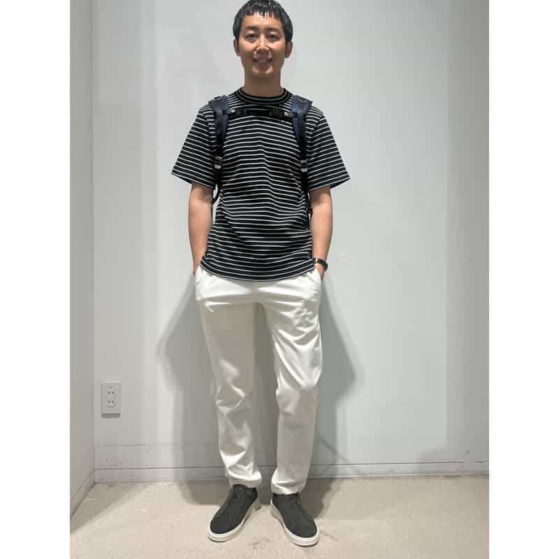 BERNARDO GIUSTI BERNARDO GIUSTI＜ベルナルド ジュスティ＞ ジャージー素材ストレッチパンツ WHITE