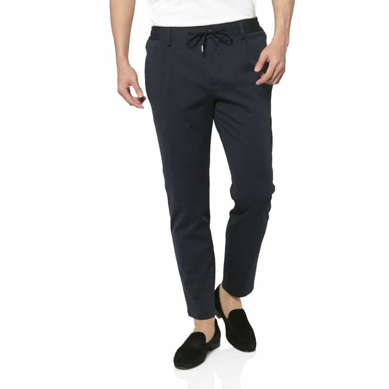 BERNARDO GIUSTI BERNARDO GIUSTI＜ベルナルド ジュスティ＞ ジャージー素材ストレッチパンツ NAVY