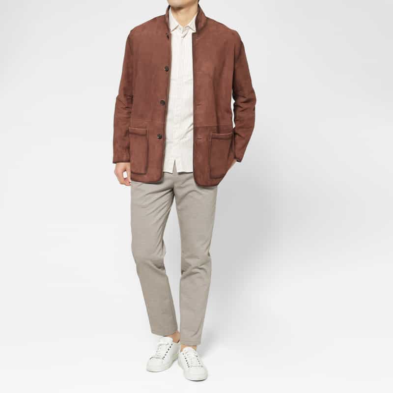 BERNARDO GIUSTI BERNARDO GIUSTI＜ベルナルド ジュスティ＞ ジャージー素材ストレッチパンツ LIGHT GRAY