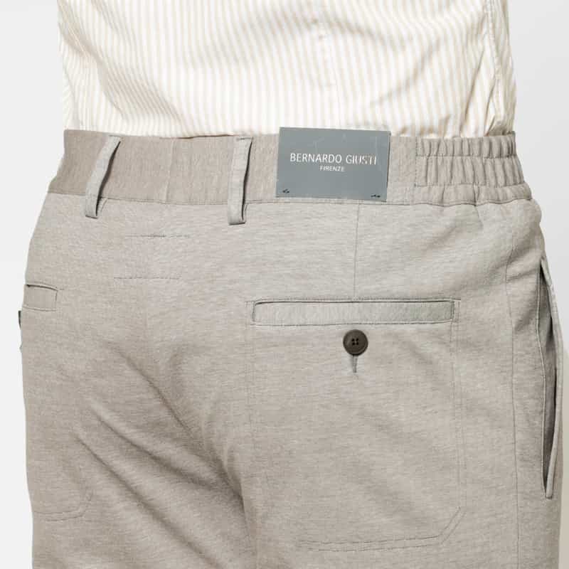 BERNARDO GIUSTI BERNARDO GIUSTI＜ベルナルド ジュスティ＞ ジャージー素材ストレッチパンツ LIGHT GRAY