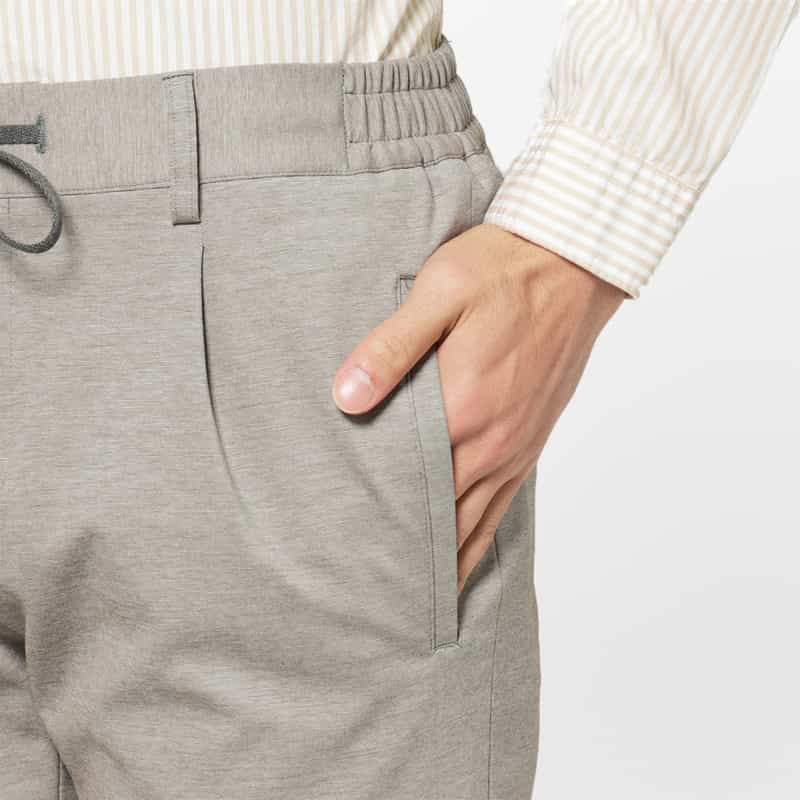 BERNARDO GIUSTI BERNARDO GIUSTI＜ベルナルド ジュスティ＞ ジャージー素材ストレッチパンツ LIGHT GRAY