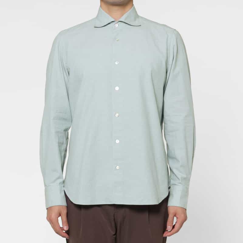 FINAMORE FINAMORE＜フィナモレ＞ シャンブレーシャツ"SIMONE" BLUE