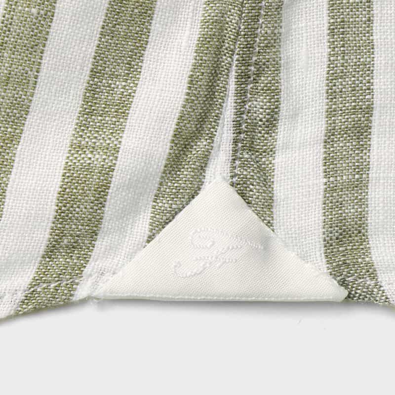 FINAMORE FINAMORE＜フィナモレ＞ ストライプ柄リネンシャツ"PANTELLERIA" GREEN