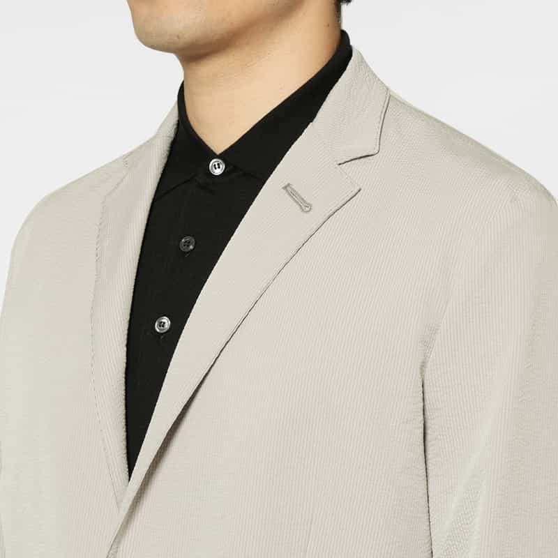 HERNO HERNO＜ヘルノ＞ セットアップ シアサッカー素材テーラードジャケット LIGHT GRAY