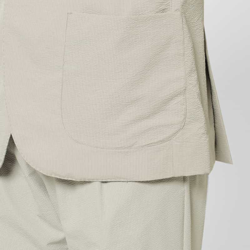 HERNO HERNO＜ヘルノ＞ セットアップ シアサッカー素材テーラードジャケット LIGHT GRAY