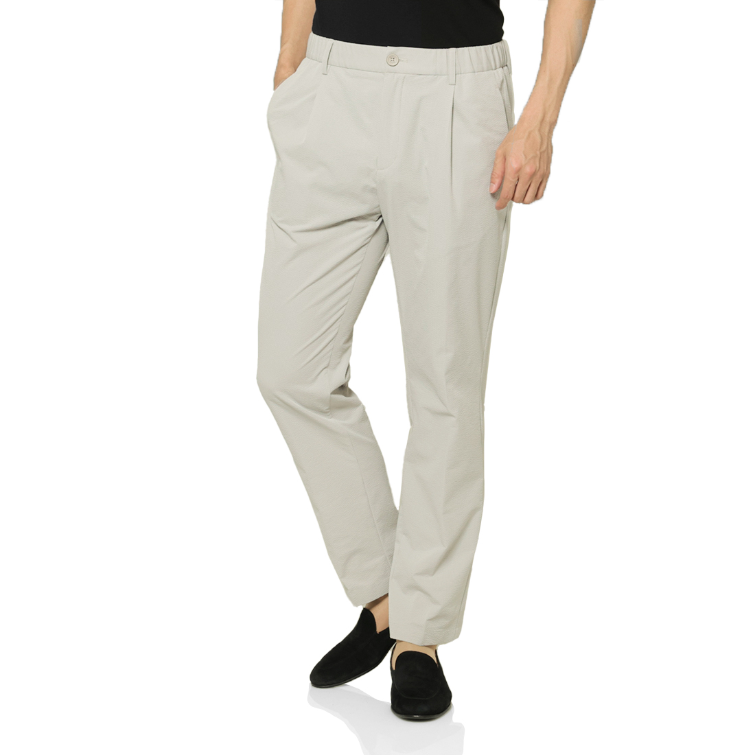 HERNO＜ヘルノ＞ セットアップ シアサッカー素材ストレッチパンツ