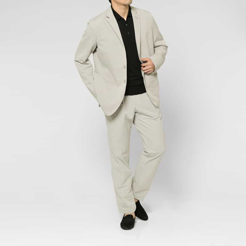 HERNO HERNO＜ヘルノ＞ セットアップ シアサッカー素材ストレッチパンツ LIGHT GRAY