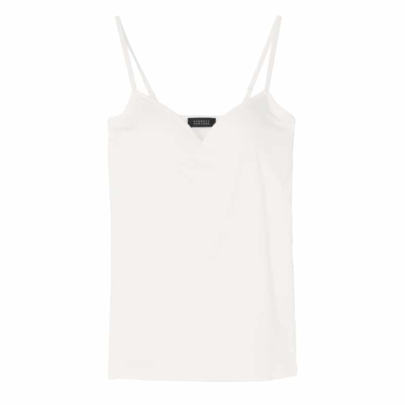BARNEYS NEW YORK ウォッシャブル カップ付きキャミソール WHITE