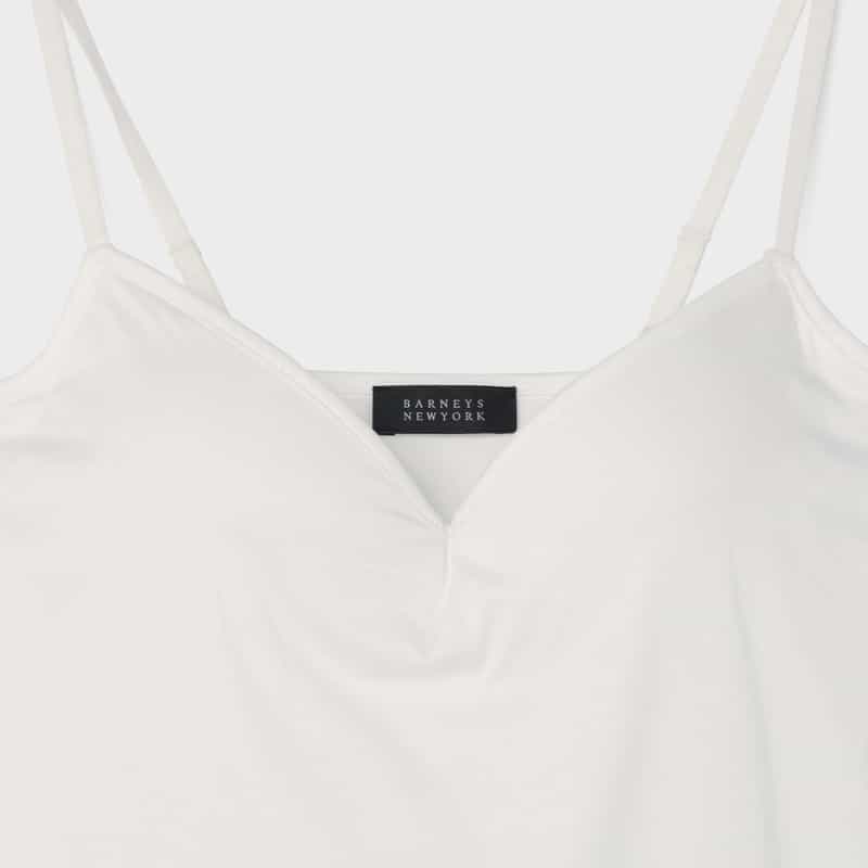 BARNEYS NEW YORK ウォッシャブル カップ付きキャミソール WHITE