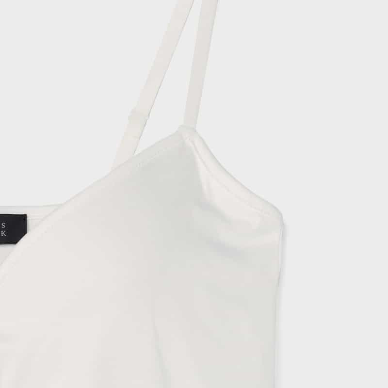 BARNEYS NEW YORK ウォッシャブル カップ付きキャミソール WHITE