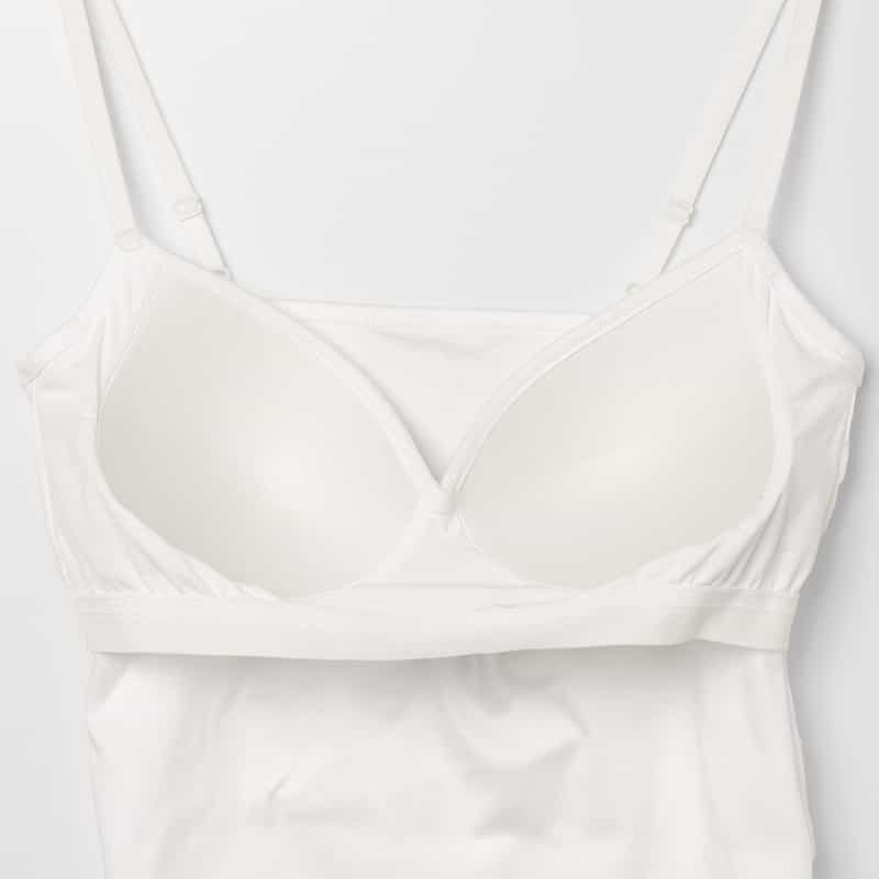 BARNEYS NEW YORK ウォッシャブル カップ付きキャミソール WHITE