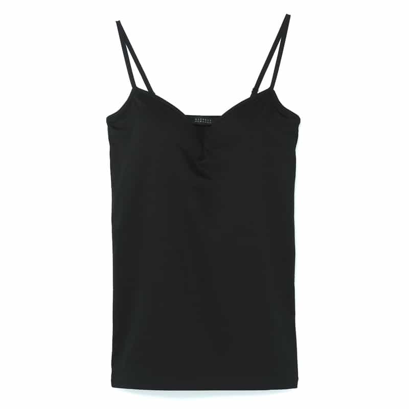 BARNEYS NEW YORK ウォッシャブル カップ付きキャミソール BLACK