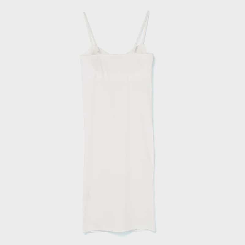 BARNEYS NEW YORK ウォッシャブル カップ付きキャミソールドレス WHITE