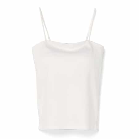 ウォッシャブル カップ付きベアトップキャミソール