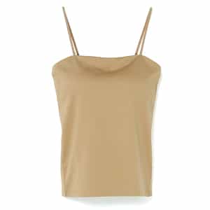 ウォッシャブル カップ付きベアトップキャミソール