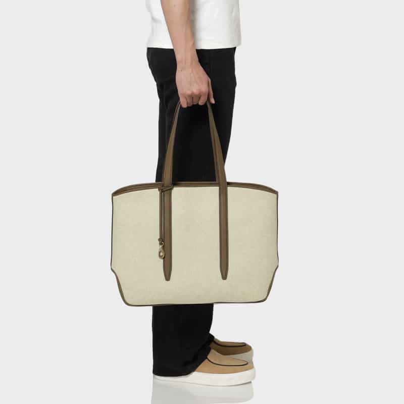 ETIAM ETIAM＜エティアム＞ キャンバス素材トートバッグ BEIGE