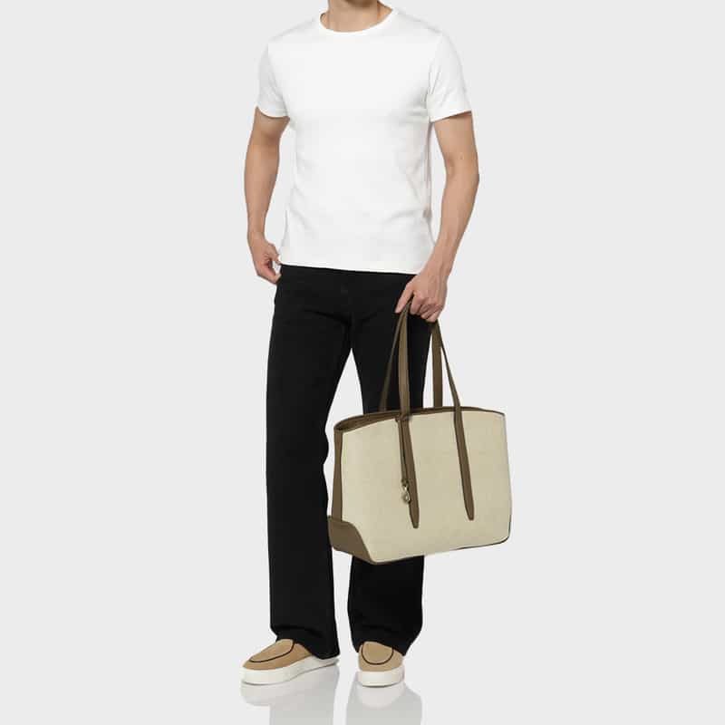 ETIAM ETIAM＜エティアム＞ キャンバス素材トートバッグ BEIGE