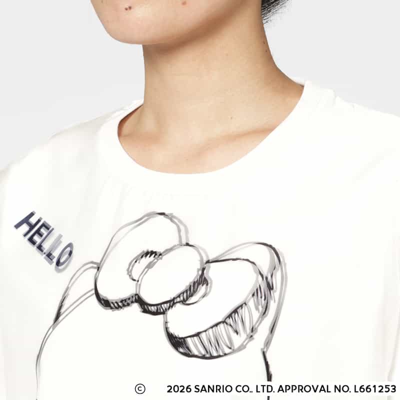 TRIPPY ART TRIPPY ART＜トリッピー アート＞ バーニーズ　ニューヨーク限定プリントTシャツ “HELLO KITTY“ WHITE
