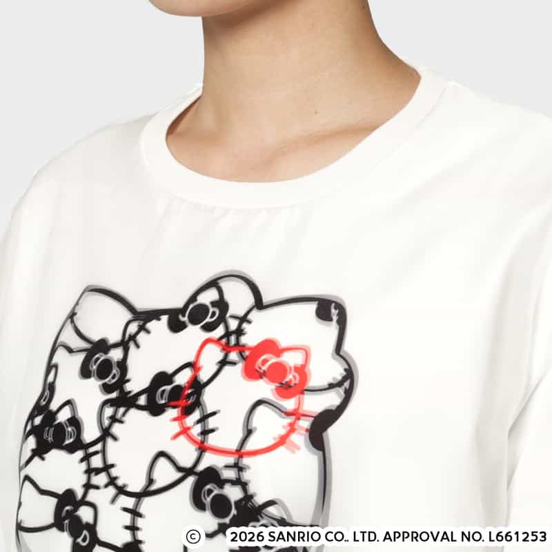 TRIPPY ART TRIPPY ART＜トリッピー アート＞ バーニーズ　ニューヨーク限定プリントTシャツ “HELLO KITTY“ WHITE