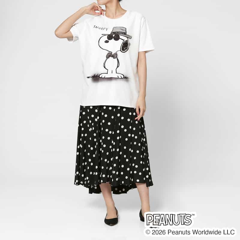 TRIPPY ART TRIPPY ART＜トリッピー アート＞ バーニーズ　ニューヨーク限定プリントTシャツ “SNOOPY“ WHITE