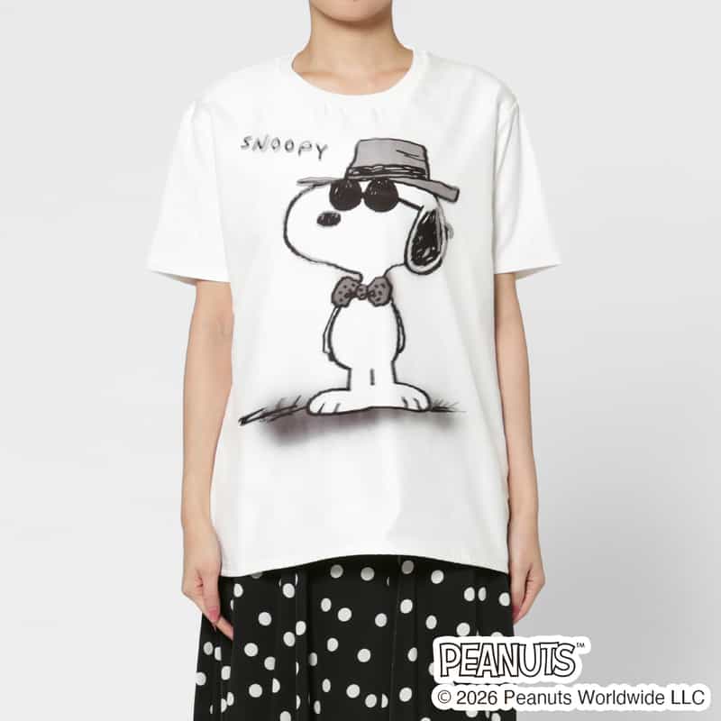 TRIPPY ART TRIPPY ART＜トリッピー アート＞ バーニーズ　ニューヨーク限定プリントTシャツ “SNOOPY“ WHITE