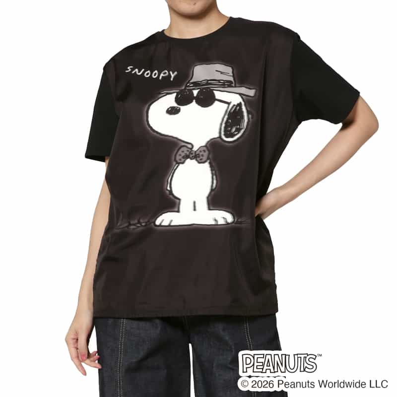 TRIPPY ART TRIPPY ART＜トリッピー アート＞ バーニーズ　ニューヨーク限定プリントTシャツ “SNOOPY“ BLACK