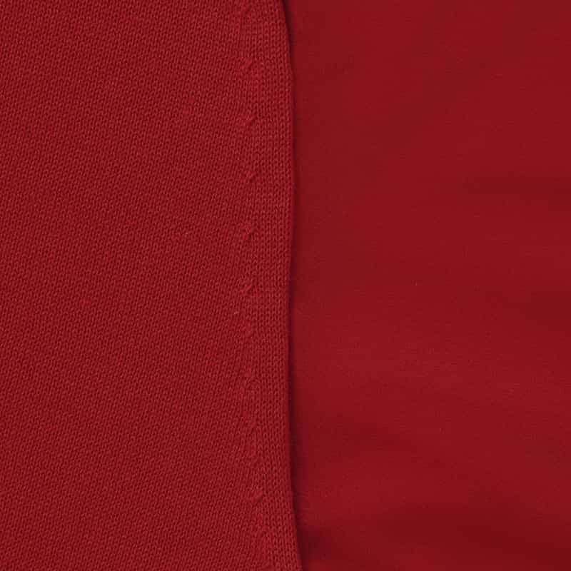 HYKE HYKE＜ハイク＞ シアースリーブ クロップドニットプルオーバー RED