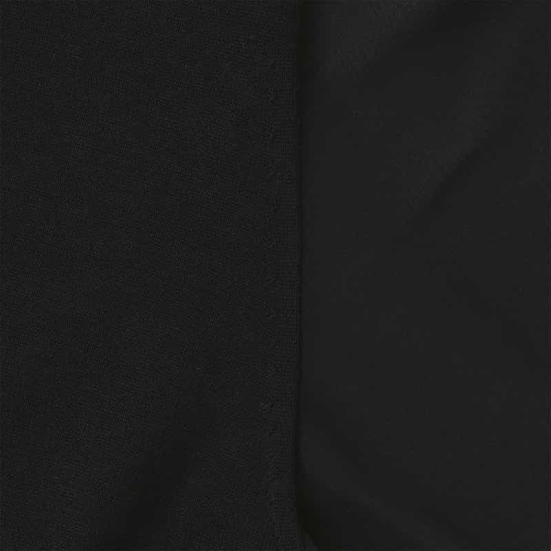 HYKE HYKE＜ハイク＞ シアースリーブ クロップドニットプルオーバー BLACK