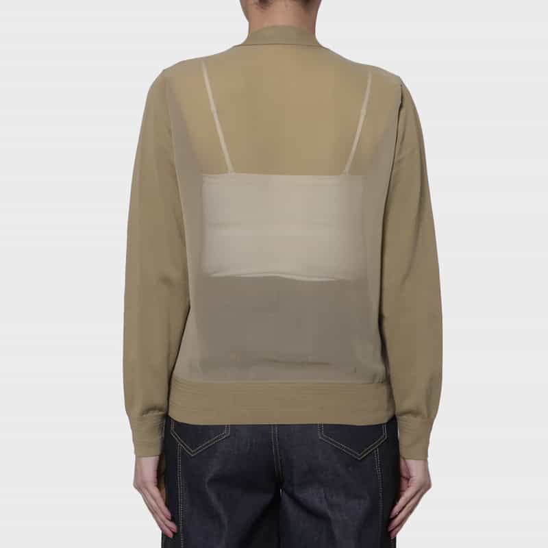 HYKE HYKE＜ハイク＞ バックシアーコンビネーション ニットカーディガン BEIGE