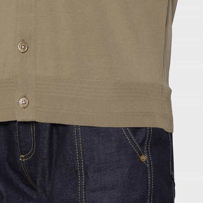 HYKE HYKE＜ハイク＞ バックシアーコンビネーション ニットカーディガン BEIGE