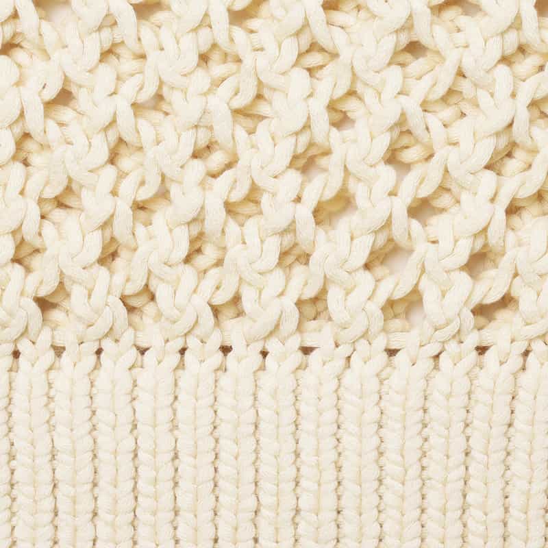 HYKE HYKE ＜ハイク＞ ノースリーブ クロシェニットプルオーバー IVORY