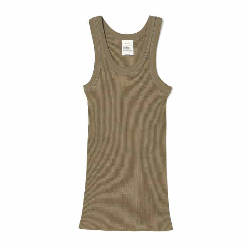 HYKE HYKE＜ハイク＞ コットン リブタンクトップ BEIGE