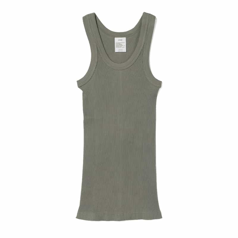 HYKE HYKE＜ハイク＞ コットン リブタンクトップ GRAY