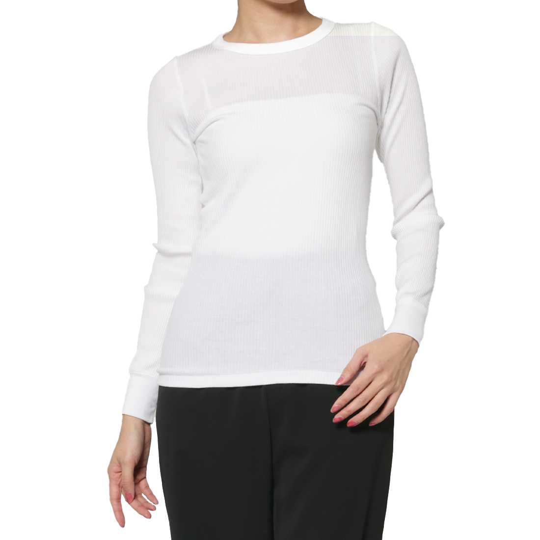 HYKE＜ハイク＞ コットン ロングスリーブTシャツ