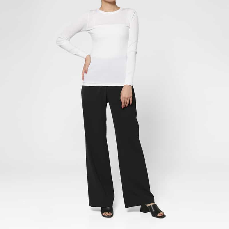 HYKE HYKE＜ハイク＞ コットン ロングスリーブTシャツ WHITE