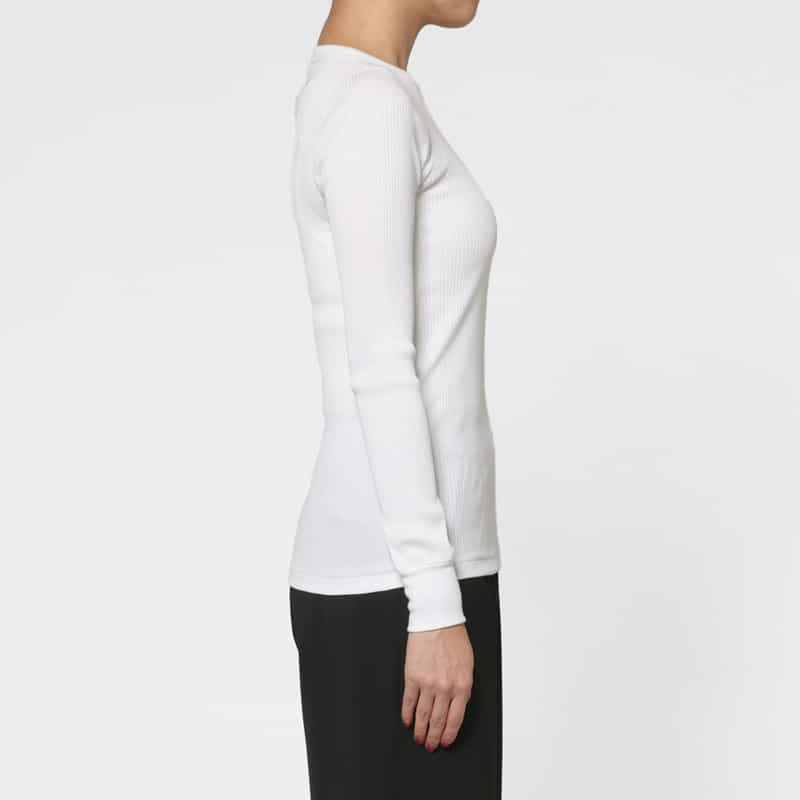 HYKE HYKE＜ハイク＞ コットン ロングスリーブTシャツ WHITE