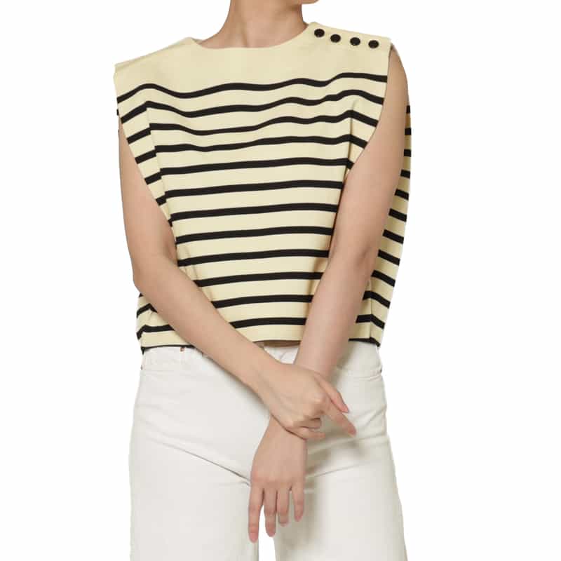 HYKE ＜ハイク＞ スリーブレスバスクシャツ