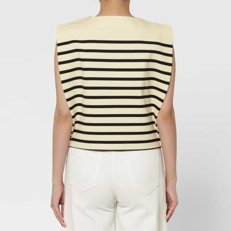 HYKE HYKE ＜ハイク＞ スリーブレスバスクシャツ IVORY