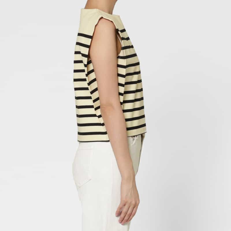 HYKE HYKE ＜ハイク＞ スリーブレスバスクシャツ IVORY