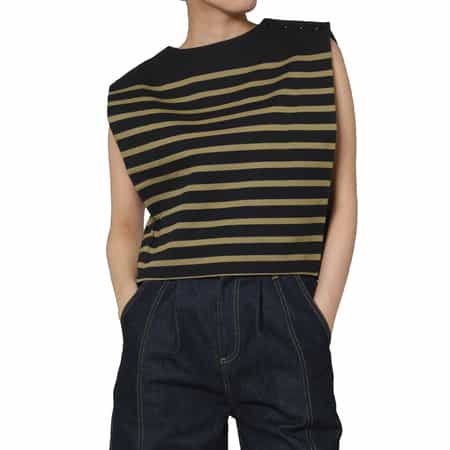 HYKE ＜ハイク＞ スリーブレスバスクシャツ