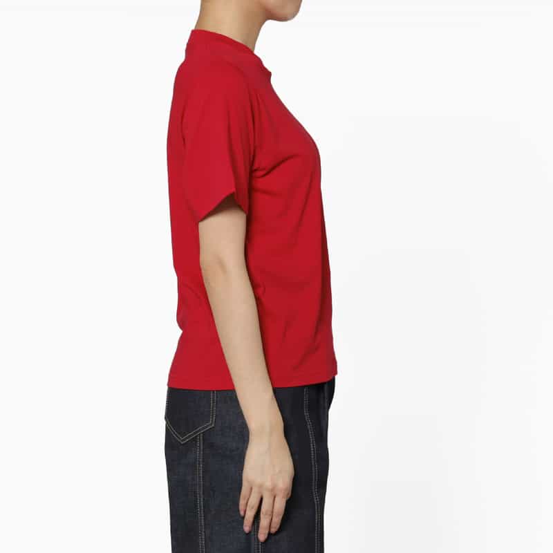HYKE HYKE ＜ハイク＞ バックロゴ シアーTシャツ RED