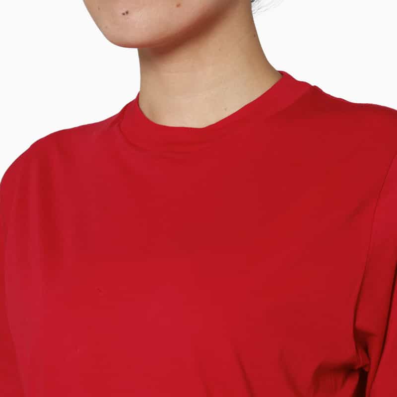 HYKE HYKE ＜ハイク＞ バックロゴ シアーTシャツ RED