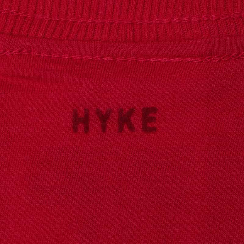 HYKE HYKE ＜ハイク＞ バックロゴ シアーTシャツ RED