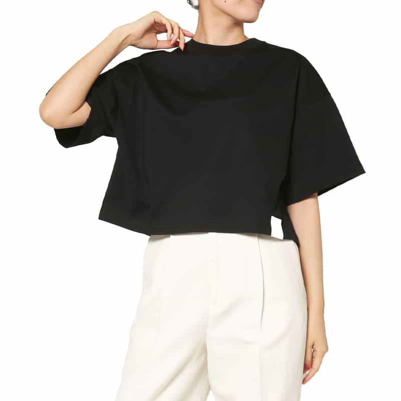 HYKE HYKE＜ハイク＞ コットン素材ビッグフィットカットソー BLACK