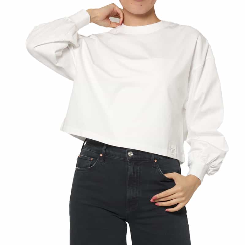 HYKE HYKE＜ハイク＞ コットン素材ロングスリーブカットソー WHITE