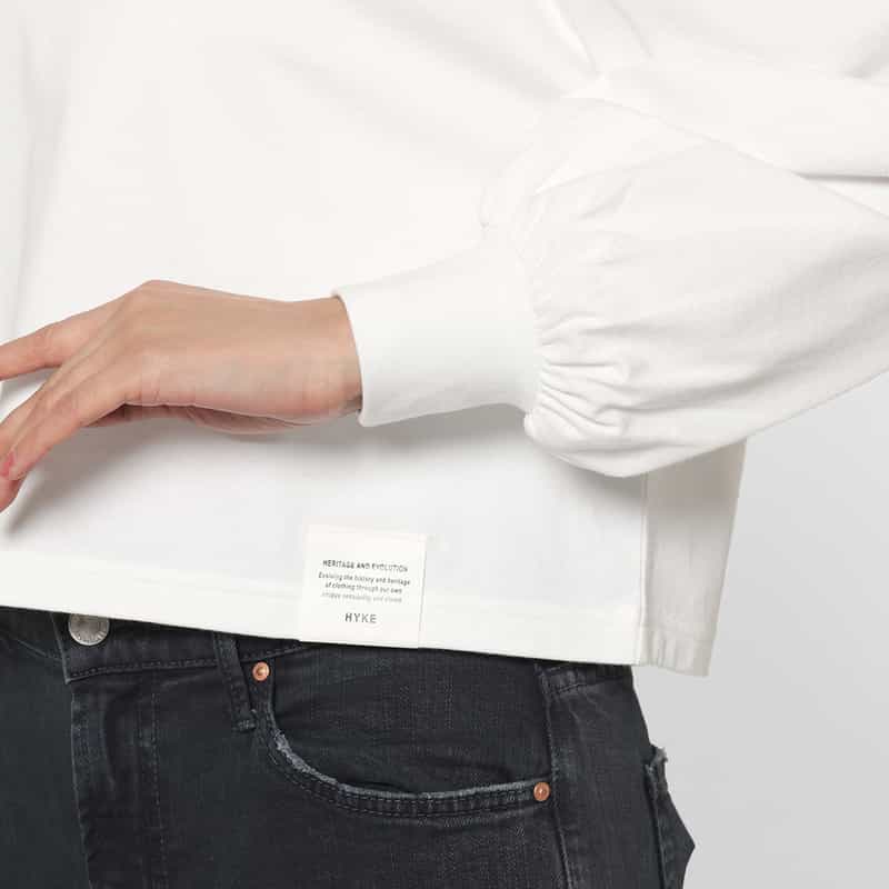 HYKE HYKE＜ハイク＞ コットン素材ロングスリーブカットソー WHITE