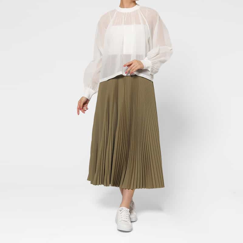 HYKE HYKE ＜ハイク＞ プリーツスカート BEIGE