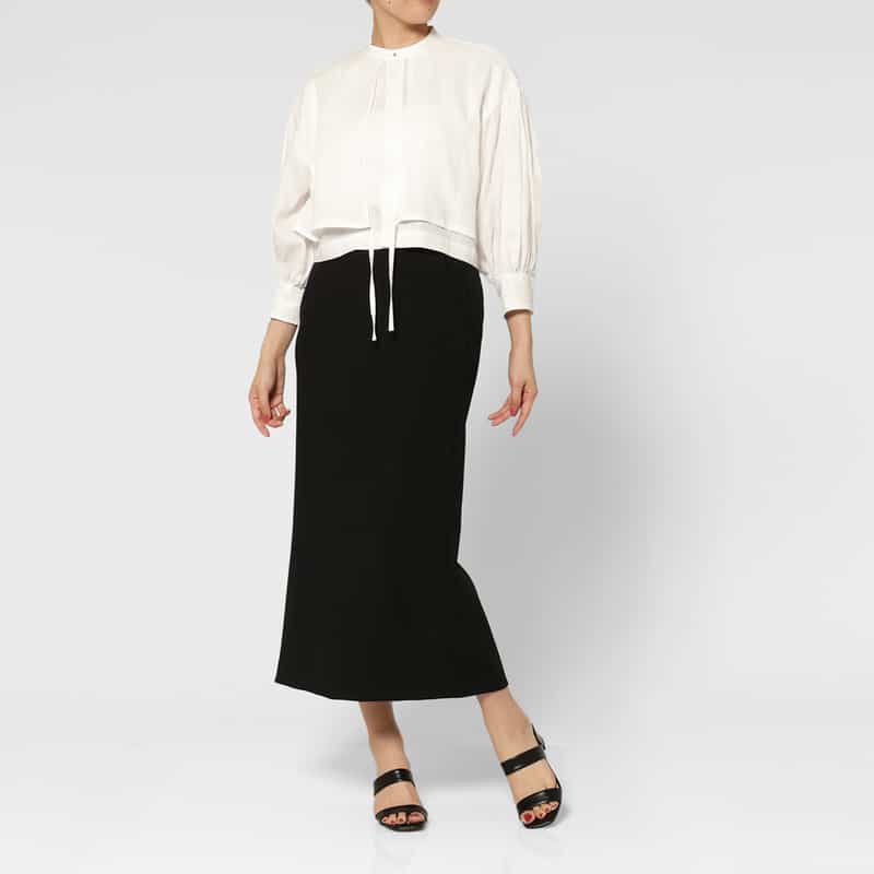 HYKE HYKE ＜ハイク＞ バルーンスリーブ ブラウス WHITE