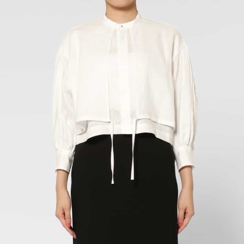 HYKE HYKE ＜ハイク＞ バルーンスリーブ ブラウス WHITE